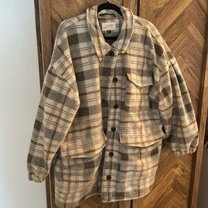 Fleece flannel jacket
